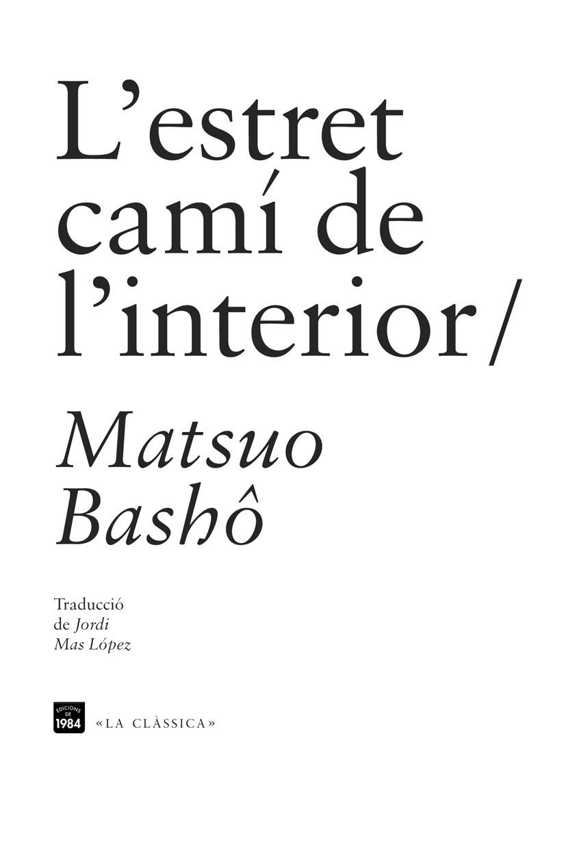 L'estret camí de l'interior | 9788492440955 | Matsuo Bashô | Botiga online La Carbonera