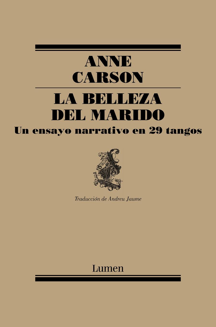La belleza del marido | 9788426407184 | Carson, Anne | Botiga online La Carbonera
