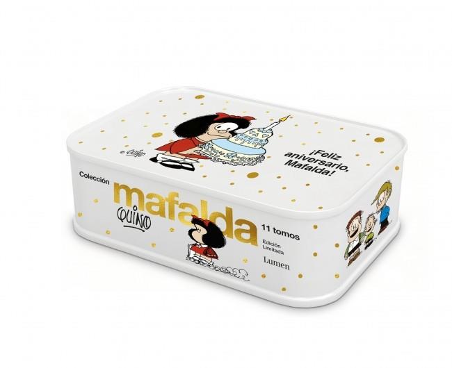 Colección Mafalda: 11 tomos en una caja de lata (edición ¡Feliz aniversario, Maf | 9788426420008 | Quino | Botiga online La Carbonera