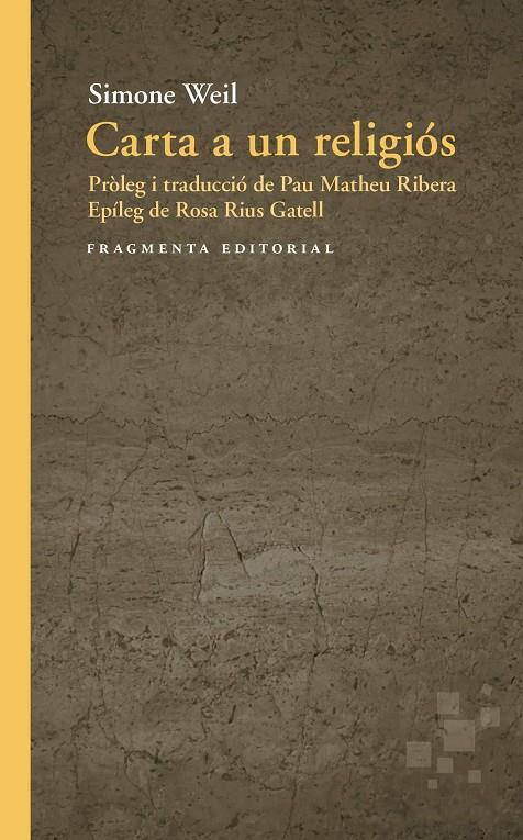 Carta a un religiós | 9791387548339 | Weil, Simone | Botiga online La Carbonera