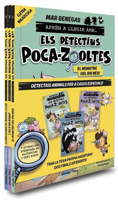 Pack Aprèn a llegir amb... Els detectius Poca-zooltes! 1-3. En lletra MAJÚSCULA | 9788413897998 | Benegas, Mar | Botiga online La Carbonera