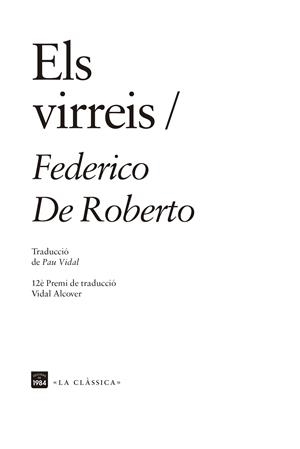 Els virreis | 9788416987832 | De Roberto, Federico | Botiga online La Carbonera