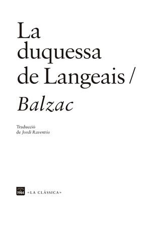 La duquessa de Langeais | 9788418858161 | Balzac, Honoré de | Botiga online La Carbonera