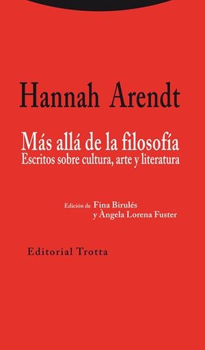Más allá de la filosofía | 9788498795318 | Arendt, Hannah | Botiga online La Carbonera