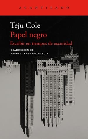 Papel negro | 9788419958570 | Cole, Teju | Botiga online La Carbonera