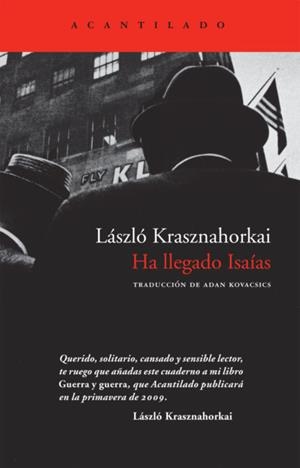 Ha llegado Isaías | 9788492649044 | Krasznahorkai, Laszlo | Botiga online La Carbonera