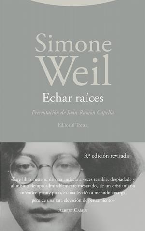 Echar raíces | 9788413643571 | Weil, Simone | Botiga online La Carbonera