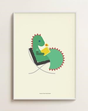 Làmina petita Drac Lletraferit | 9999900019391 | Clara Xarrié Studio | Botiga online La Carbonera