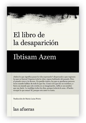El libro de la desaparición | 9791399131123 | Ibtisam Azem | Botiga online La Carbonera