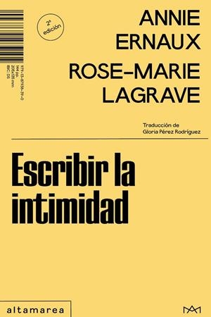 Escribir la intimidad | 9791387938390 | Ernaux, Annie/Lagrave, Rose-Marie | Botiga online La Carbonera